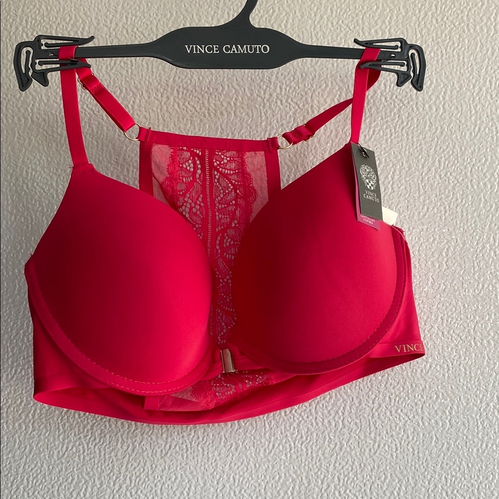 Vince Camuto Red Lace Racerback Bra - Picture 3 of 7